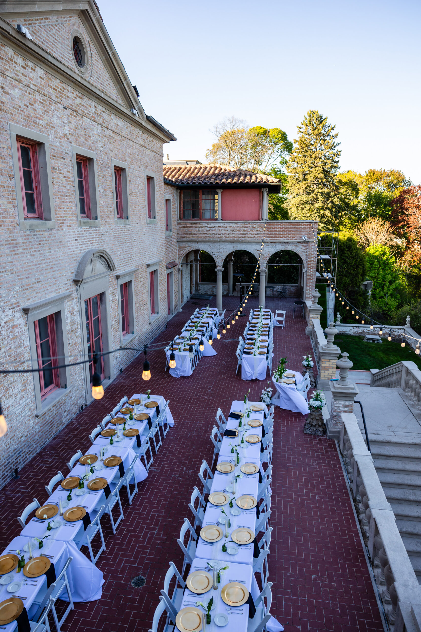 villa terrace dinner on the patio